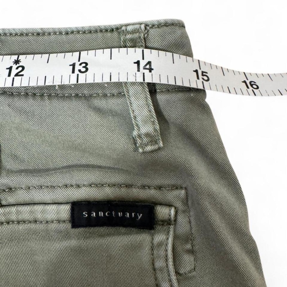 Sanctuary standard surplus green utility crop chino cargo pants Size 27 - Picture 7 of 8